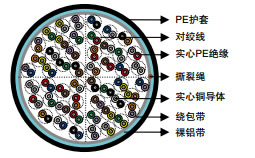 ICEA S-85-625实心PE绝缘&LAP护套电话电缆