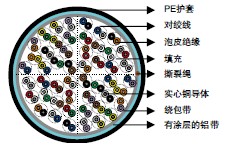 RUS (REA) PE-89泡皮绝缘&LAP护套填充型电话电缆