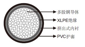 N2XY 0.6/1kV电力电缆